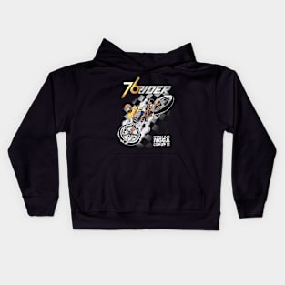 76 rider motorcross Kids Hoodie